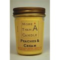 More Than A Candle More Than A Candle PAC8J 8 oz Jelly Jar Soy Candle; Peaches & Cream PAC8J